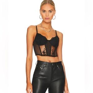 NWT revolve Kat the Label Nicolette Bustier in Black size XS